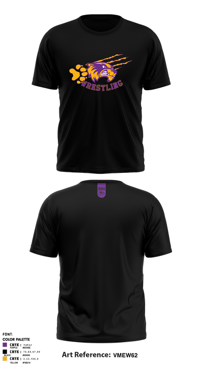 Bayfield High School Wolverine Wrestling 12563636 Short Sleeve Performance Shirt - 4
