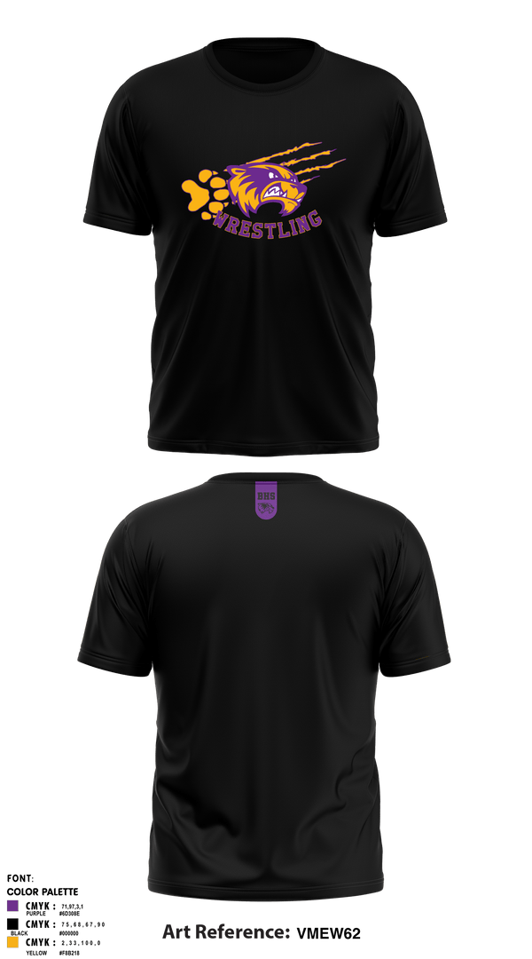 Bayfield High School Wolverine Wrestling 12563636 Short Sleeve Performance Shirt - 4