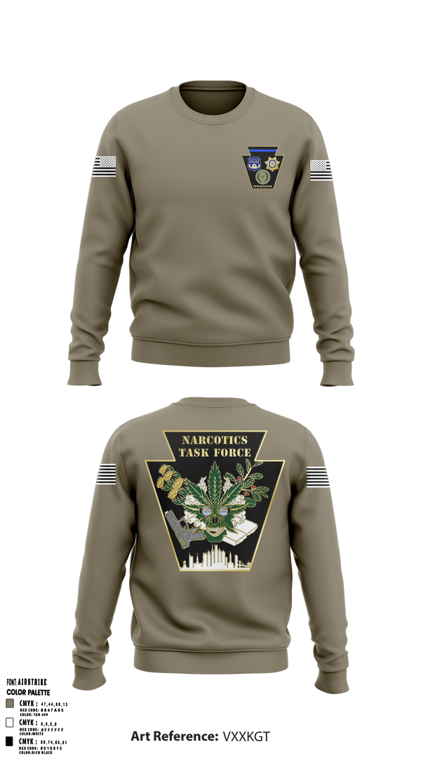 Crew Neck Sweatshirt, Narcotics, Police, Teamtime, Team time, sublimation, custom sports apparel, team uniforms, spirit wear, spiritwear, sports uniforms, custom shirts, team store, custom team store, fundraiser sports, apparel fundraiser