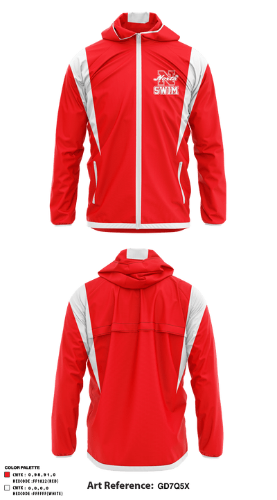 North Attleborough High School Swimming 66715277 Windbreaker - 53