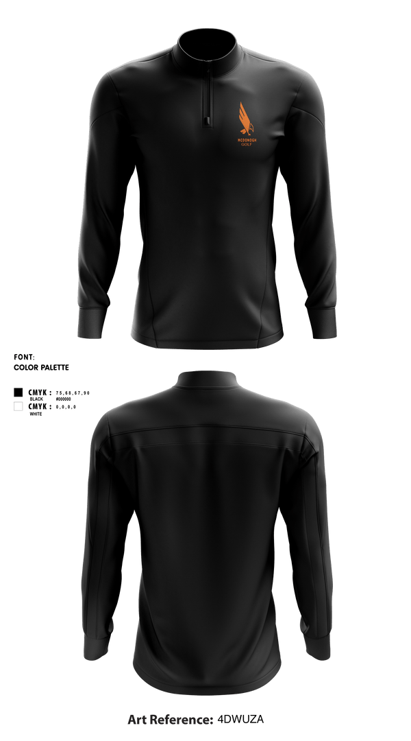 Quarter Zip Jacket, Mcdonogh School Golf, Golf, Teamtime, Team time, sublimation, custom sports apparel, team uniforms, spirit wear, spiritwear, sports uniforms, custom shirts, team store, custom team store, fundraiser sports, apparel fundraiser