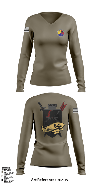 29 IS 76207032 Women's Long Sleeve V-neck Shirt - 1