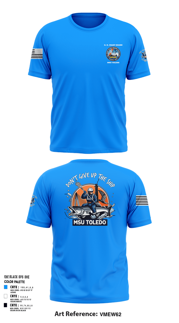Short Sleeve Performance Shirt, MSU Toledo, Coast Guard, Teamtime, Team time, sublimation, custom sports apparel, team uniforms, spirit wear, spiritwear, sports uniforms, custom shirts, team store, custom team store, fundraiser sports, apparel fundraiser