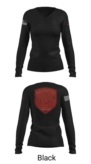 Women's Long Sleeve Vneck Shirt, , Fire Department, Teamtime, Team time, sublimation, custom sports apparel, team uniforms, spirit wear, spiritwear, sports uniforms, custom shirts, team store, custom team store, fundraiser sports, apparel fundraiser