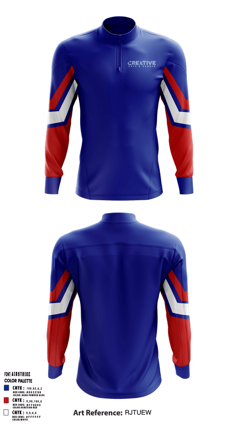 Quarter Zip Jacket, Creative Arts and Sports, Men's Basketball, Teamtime, Team time, sublimation, custom sports apparel, team uniforms, spirit wear, spiritwear, sports uniforms, custom shirts, team store, custom team store, fundraiser sports, apparel fundraiser