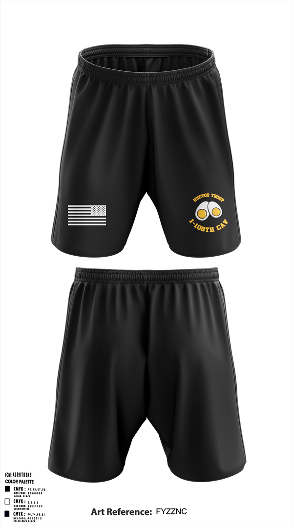 Athletic Shorts With Pockets, 1-108 CAV HHT, Army, Teamtime, Team time, sublimation, custom sports apparel, team uniforms, spirit wear, spiritwear, sports uniforms, custom shirts, team store, custom team store, fundraiser sports, apparel fundraiser