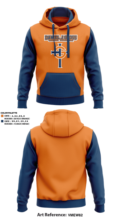 Daniel J Gross Catholic High School Volleyball 25730917 Hoodie - 1