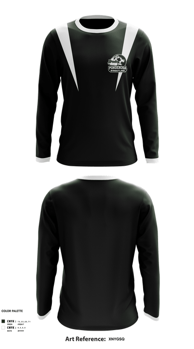 Ponderosa High School Wrestling 82843059 Long Sleeve Rash Guard Shirt - 2