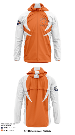 Windbreaker, College Place Wrestling, Wrestling, Teamtime, Team time, sublimation, custom sports apparel, team uniforms, spirit wear, spiritwear, sports uniforms, custom shirts, team store, custom team store, fundraiser sports, apparel fundraiser