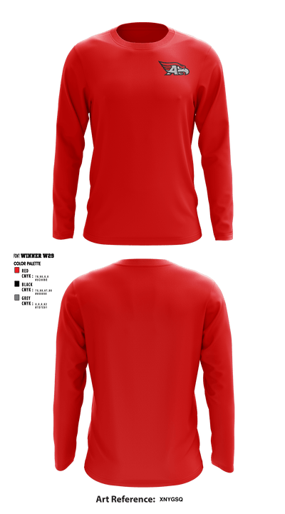 Allentown High School Cross Country 36691106 Long Sleeve Performance Shirt - 1
