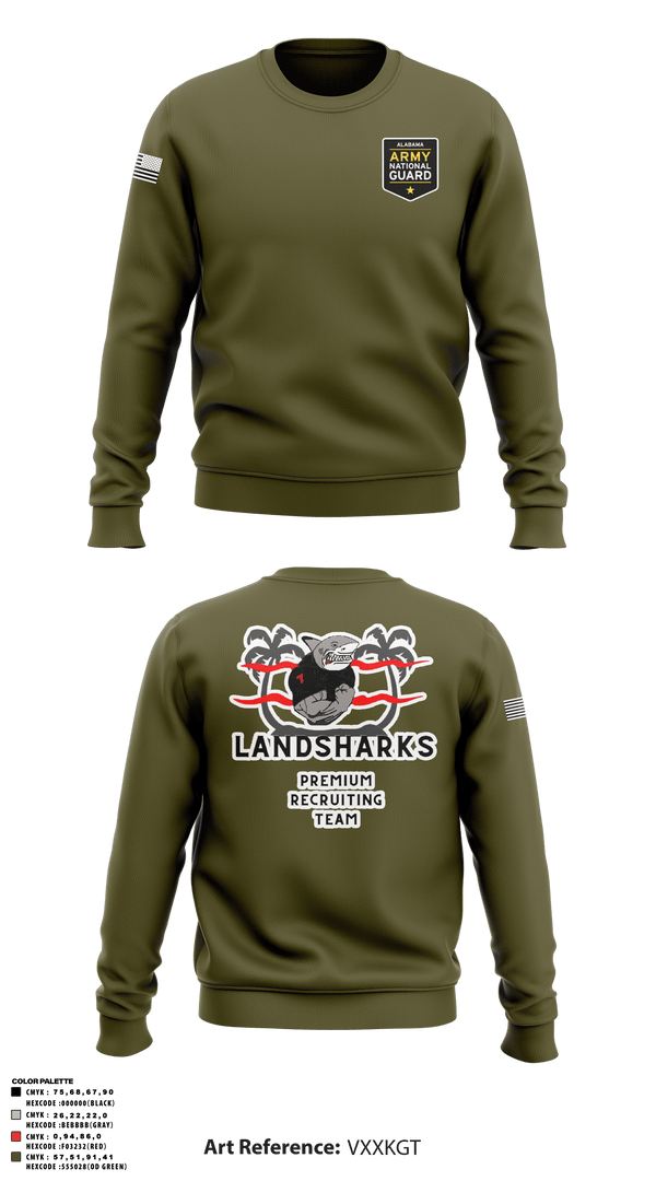 Crew Neck Sweatshirt, , National Guard, Teamtime, Team time, sublimation, custom sports apparel, team uniforms, spirit wear, spiritwear, sports uniforms, custom shirts, team store, custom team store, fundraiser sports, apparel fundraiser