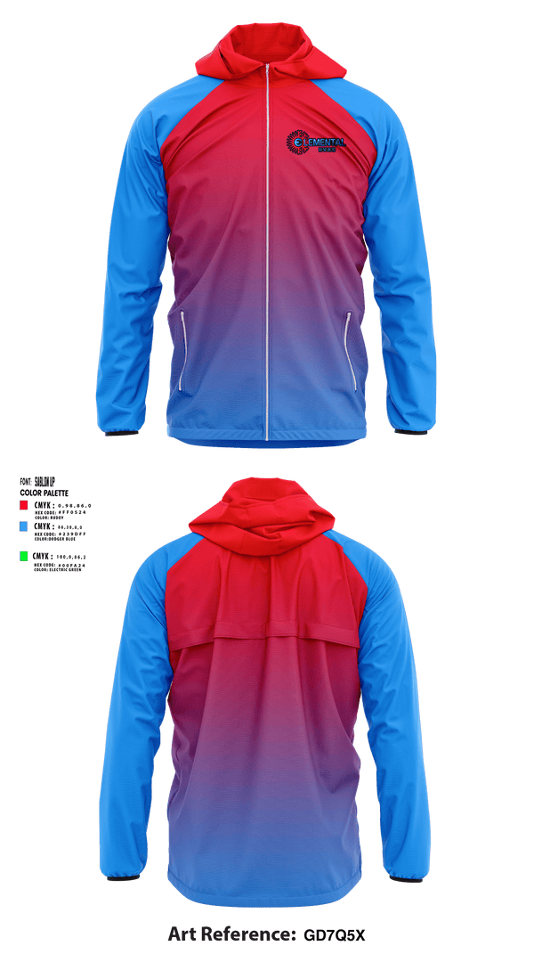 Windbreaker, Elemental HVAC, , Teamtime, Team time, sublimation, custom sports apparel, team uniforms, spirit wear, spiritwear, sports uniforms, custom shirts, team store, custom team store, fundraiser sports, apparel fundraiser