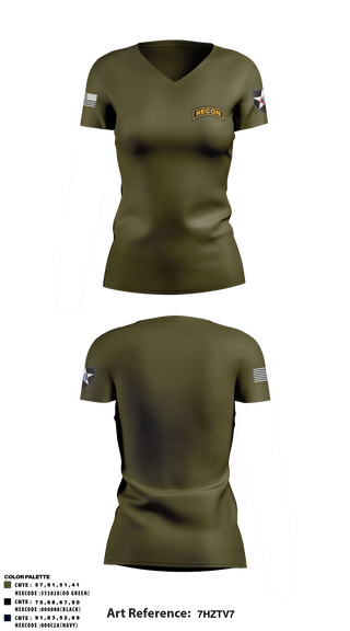 Women's Short Sleeve Vneck Shirt, , Army, Teamtime, Team time, sublimation, custom sports apparel, team uniforms, spirit wear, spiritwear, sports uniforms, custom shirts, team store, custom team store, fundraiser sports, apparel fundraiser