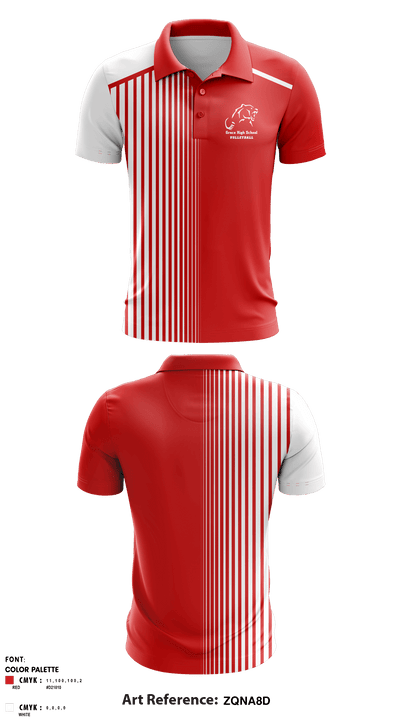 Grace High School Volleyball 18103042 Short Sleeve Performance Polo - 1