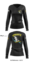 ARMY ROTC 79394191 Women's Long Sleeve V-neck Shirt - 1