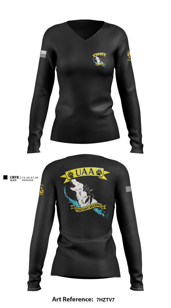 Women's Long Sleeve Vneck Shirt, ARMY ROTC, Army, Teamtime, Team time, sublimation, custom sports apparel, team uniforms, spirit wear, spiritwear, sports uniforms, custom shirts, team store, custom team store, fundraiser sports, apparel fundraiser