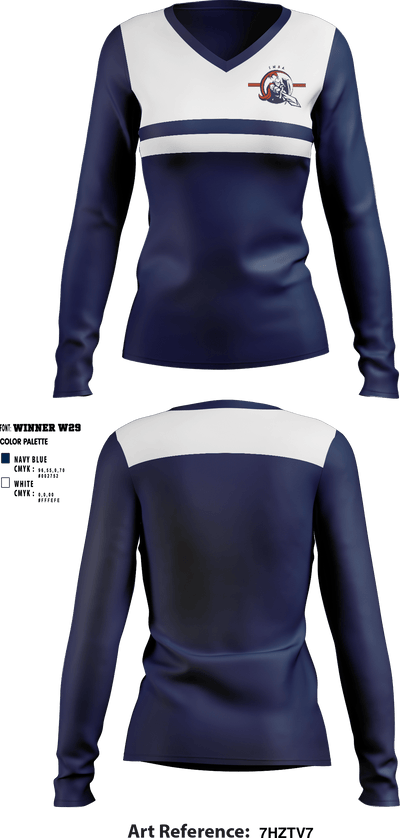 Indiana Math & Science Academy North High School 44587398 Women's Long Sleeve V-neck Shirt - 2