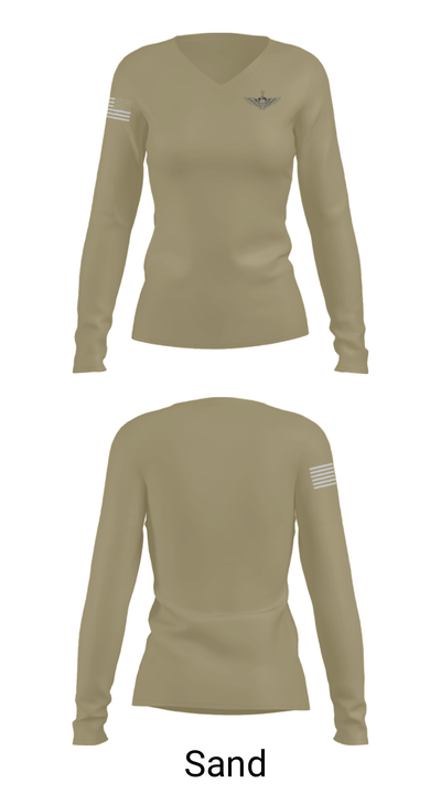 AO 49843601 Women's Long Sleeve V-neck Shirt - 42
