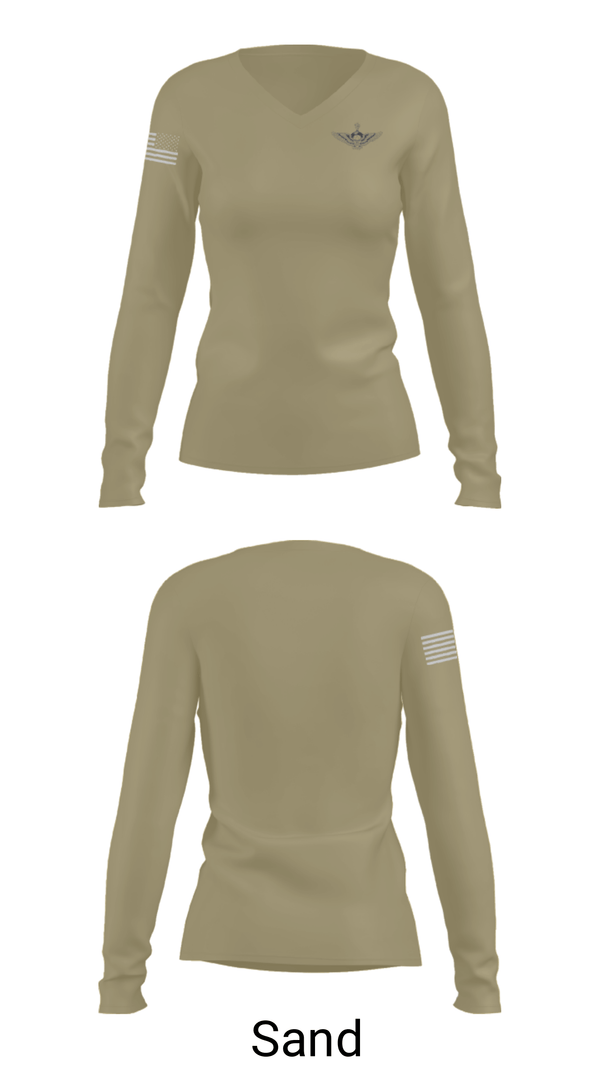 Women's Long Sleeve Vneck Shirt, , Navy, Teamtime, Team time, sublimation, custom sports apparel, team uniforms, spirit wear, spiritwear, sports uniforms, custom shirts, team store, custom team store, fundraiser sports, apparel fundraiser