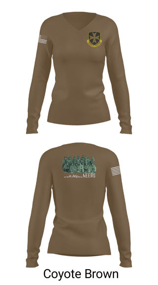 Women's Long Sleeve Vneck Shirt, , Army, Teamtime, Team time, sublimation, custom sports apparel, team uniforms, spirit wear, spiritwear, sports uniforms, custom shirts, team store, custom team store, fundraiser sports, apparel fundraiser
