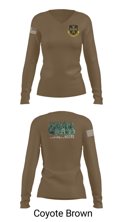 1/64th Infantry Regiment 32559930 Women's Long Sleeve V-neck Shirt - 38