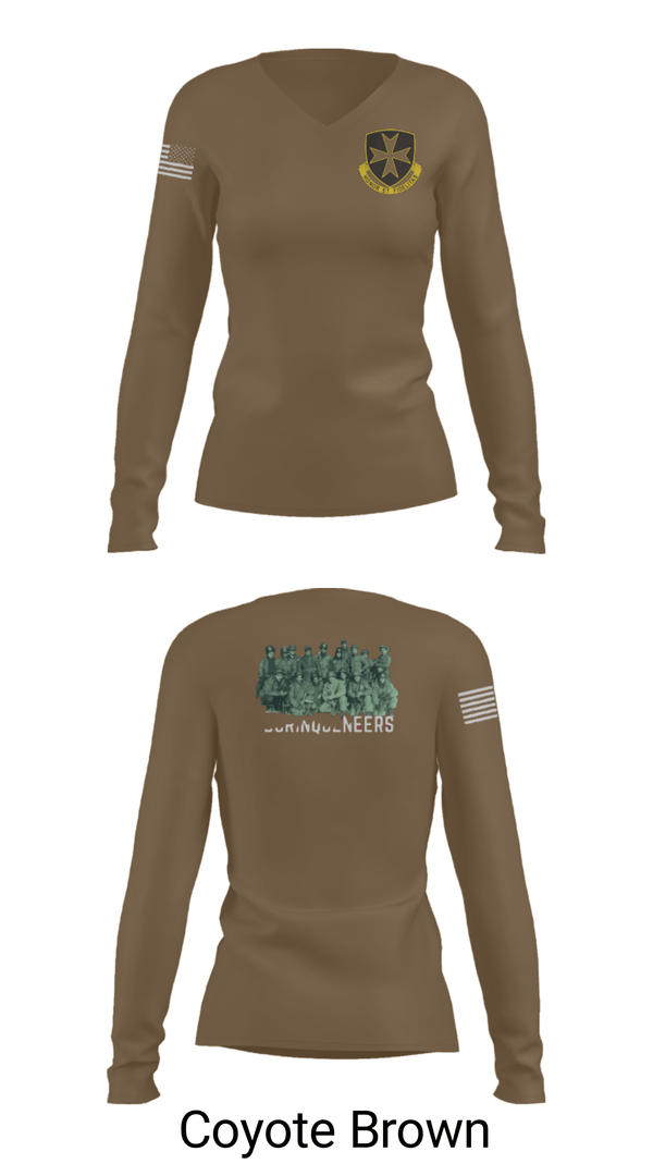 Women's Long Sleeve Vneck Shirt, , Army, Teamtime, Team time, sublimation, custom sports apparel, team uniforms, spirit wear, spiritwear, sports uniforms, custom shirts, team store, custom team store, fundraiser sports, apparel fundraiser