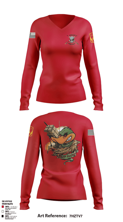 D 4-3 ADA 71951735 Women's Long Sleeve V-neck Shirt - 49