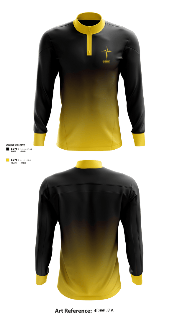 Quarter Zip Jacket, Starmont Middle School Basketball, Women's Basketball, Teamtime, Team time, sublimation, custom sports apparel, team uniforms, spirit wear, spiritwear, sports uniforms, custom shirts, team store, custom team store, fundraiser sports, apparel fundraiser