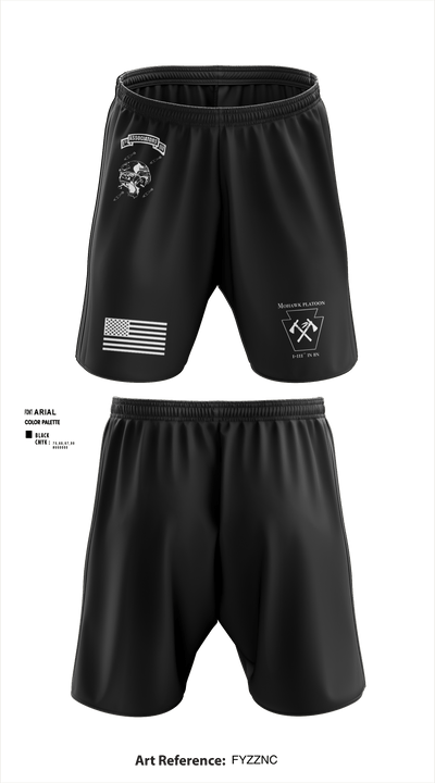 1-111th IN BN ** 38506759 Athletic Shorts With Pockets - 10