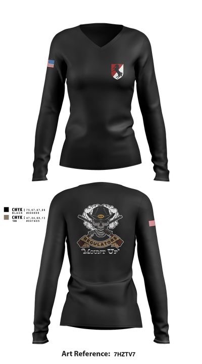 Regulators 43272006 Women's Long Sleeve V-neck Shirt - 1