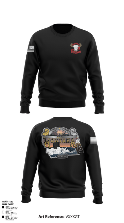 USS Montana 25481522 Crew Neck Sweatshirt - 49