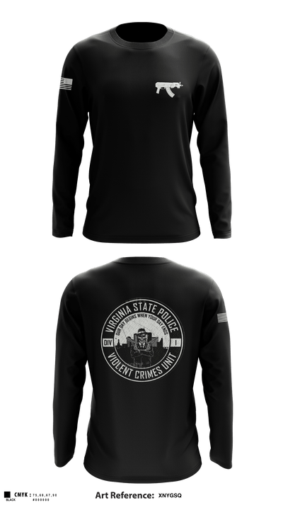 Violent Crimes Unit 81927816 Long Sleeve Performance Shirt - 1