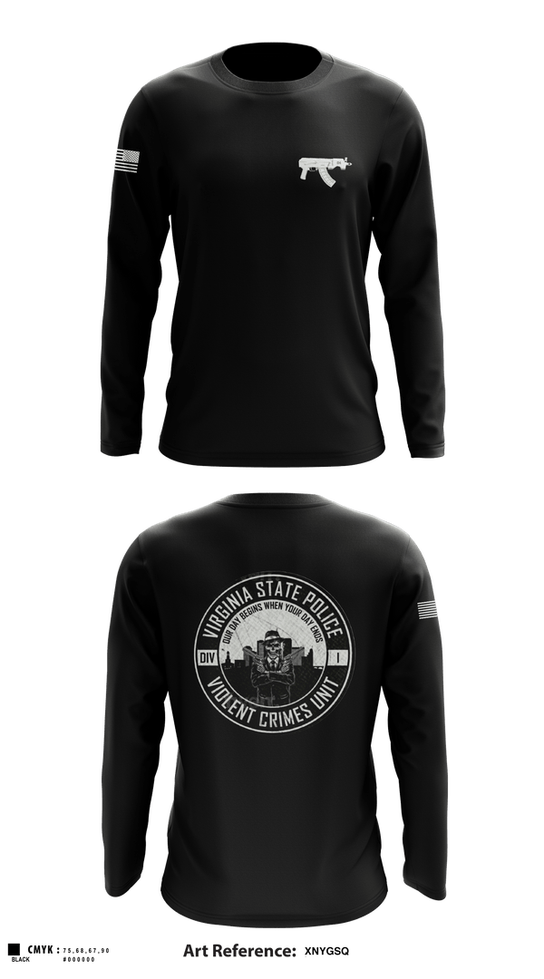 Long Sleeve Performance Shirt, Violent Crimes Unit, Police, Teamtime, Team time, sublimation, custom sports apparel, team uniforms, spirit wear, spiritwear, sports uniforms, custom shirts, team store, custom team store, fundraiser sports, apparel fundraiser