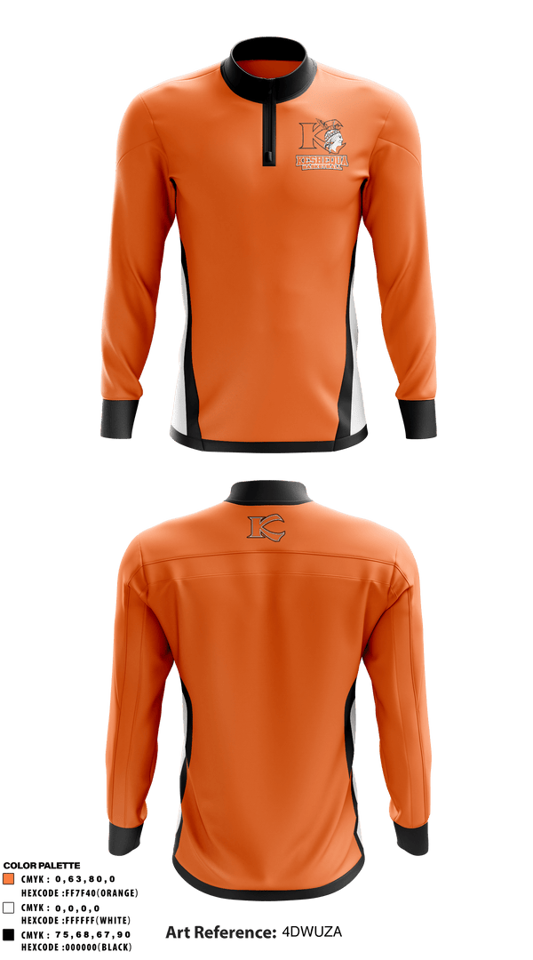 Quarter Zip Jacket, Keshequa High School Basketball, Men's Basketball, Teamtime, Team time, sublimation, custom sports apparel, team uniforms, spirit wear, spiritwear, sports uniforms, custom shirts, team store, custom team store, fundraiser sports, apparel fundraiser