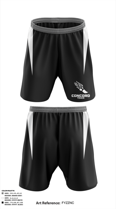 Concord High School Track 53059740 Athletic Shorts With Pockets - 3