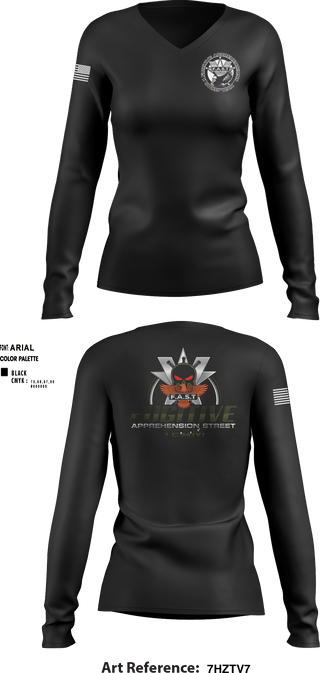 Women's Long Sleeve Vneck Shirt, , Police, Teamtime, Team time, sublimation, custom sports apparel, team uniforms, spirit wear, spiritwear, sports uniforms, custom shirts, team store, custom team store, fundraiser sports, apparel fundraiser