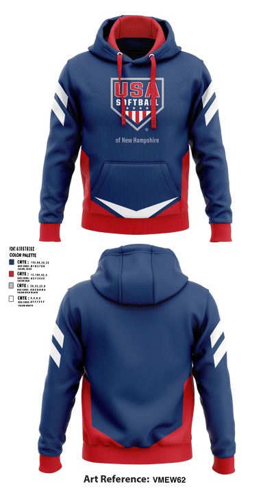 USA Softball of NH 95235930 Hoodie - 1