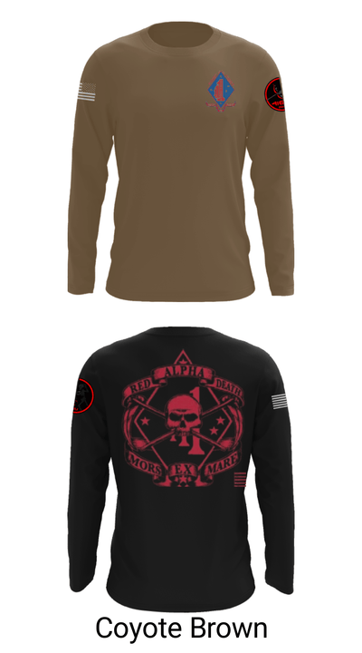 1/1 Alpha Company "Red Death" 93413516 Long Sleeve Performance Shirt - 14