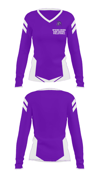Women's Long Sleeve Vneck Shirt, Spring Creek High School Volleyball, Men's Volleyball, Teamtime, Team time, sublimation, custom sports apparel, team uniforms, spirit wear, spiritwear, sports uniforms, custom shirts, team store, custom team store, fundraiser sports, apparel fundraiser