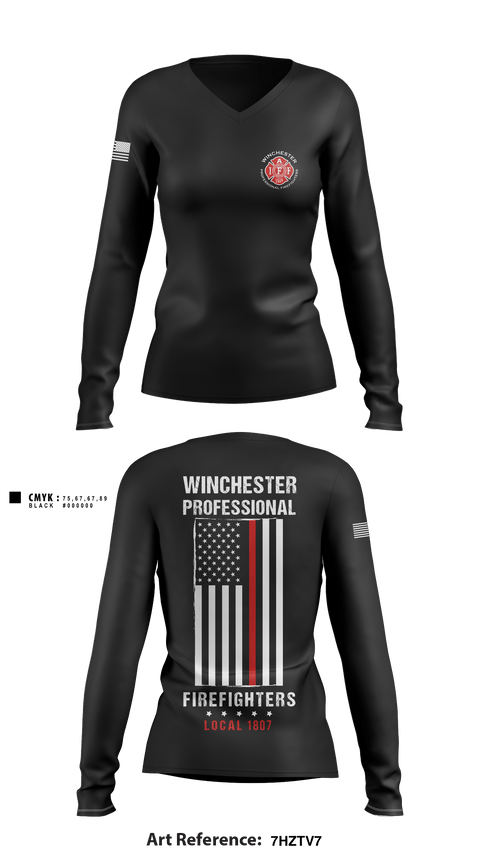Women's Long Sleeve Vneck Shirt, , Fire Department, Teamtime, Team time, sublimation, custom sports apparel, team uniforms, spirit wear, spiritwear, sports uniforms, custom shirts, team store, custom team store, fundraiser sports, apparel fundraiser