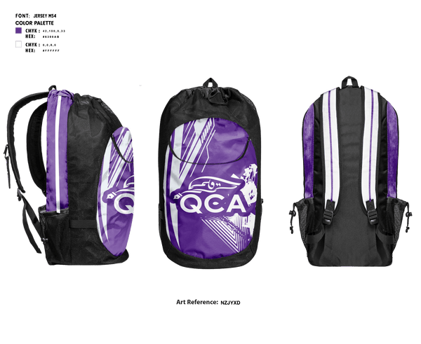 Gear Bag, QCA, Women's Volleyball, Teamtime, Team time, sublimation, custom sports apparel, team uniforms, spirit wear, spiritwear, sports uniforms, custom shirts, team store, custom team store, fundraiser sports, apparel fundraiser