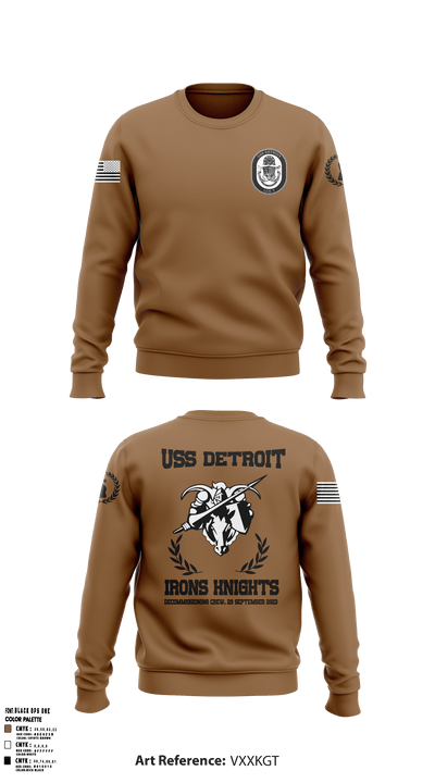 USS Detroit 43379409 Crew Neck Sweatshirt - 49
