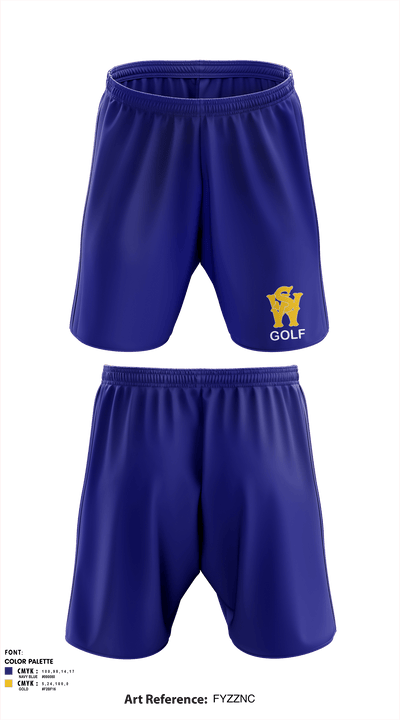West Seattle High School Golf Team 9176643 Athletic Shorts With Pockets - 1