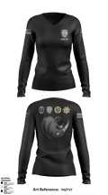 SDRPA 74726956 Women's Long Sleeve V-neck Shirt - 9