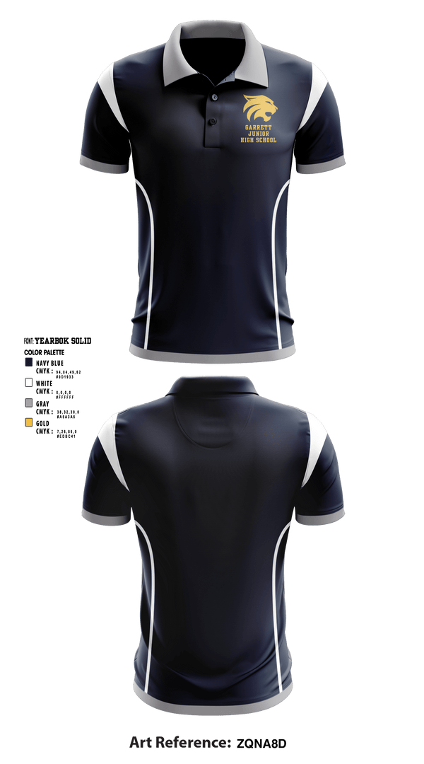 Short Sleeve Performance Polo, Garrett Junior High School, Spirit Store, Teamtime, Team time, sublimation, custom sports apparel, team uniforms, spirit wear, spiritwear, sports uniforms, custom shirts, team store, custom team store, fundraiser sports, apparel fundraiser