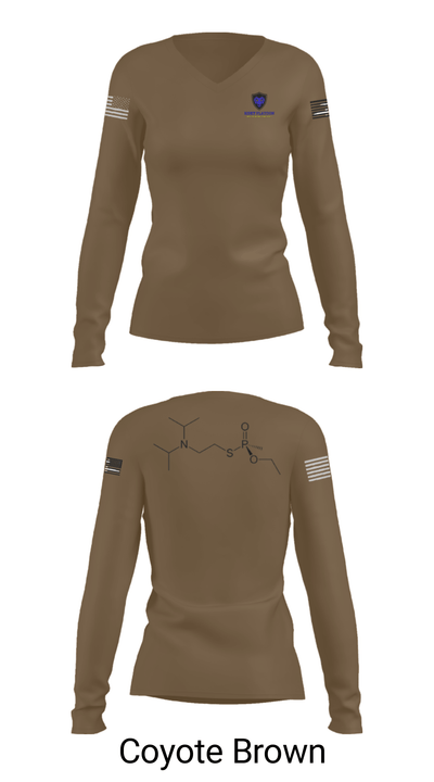 792nd Chemical Company 62640227 Women's Long Sleeve V-neck Shirt - 38