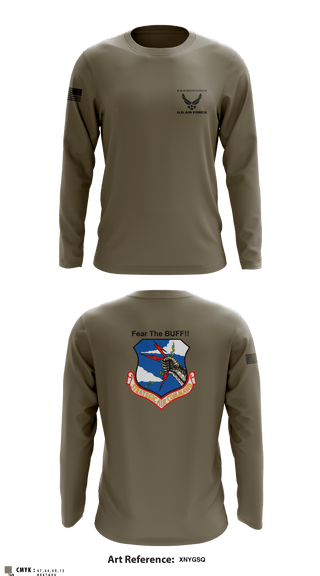 Long Sleeve Performance Shirt, 11th Bomb Sqadron, Air Force, Teamtime, Team time, sublimation, custom sports apparel, team uniforms, spirit wear, spiritwear, sports uniforms, custom shirts, team store, custom team store, fundraiser sports, apparel fundraiser