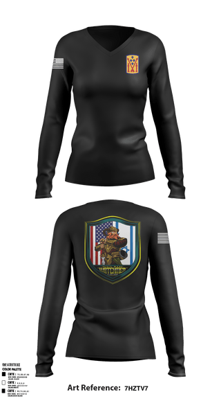 Women's Long Sleeve Vneck Shirt, , Army, Teamtime, Team time, sublimation, custom sports apparel, team uniforms, spirit wear, spiritwear, sports uniforms, custom shirts, team store, custom team store, fundraiser sports, apparel fundraiser