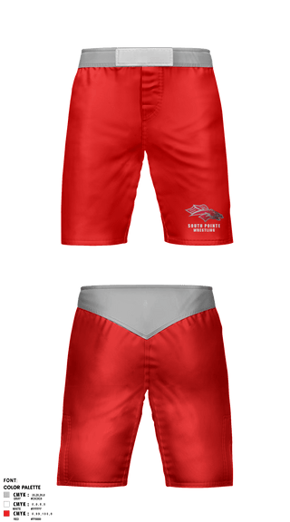 Fight Shorts, South Pointe High School Wrestling, Wrestling, Teamtime, Team time, sublimation, custom sports apparel, team uniforms, spirit wear, spiritwear, sports uniforms, custom shirts, team store, custom team store, fundraiser sports, apparel fundraiser