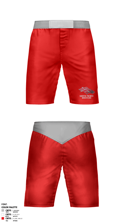 South Pointe High School Wrestling 6069587 Fight Shorts - 1